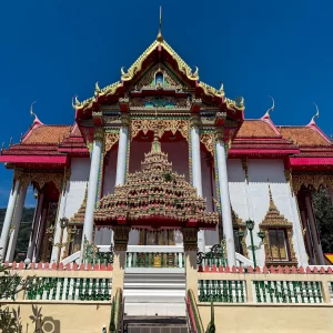 ubosot wat suwan khirri wong patong front elevation buddhist temple architecture