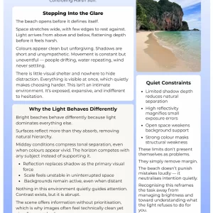 Beaches & Bright Light — Controlling Harsh Sun